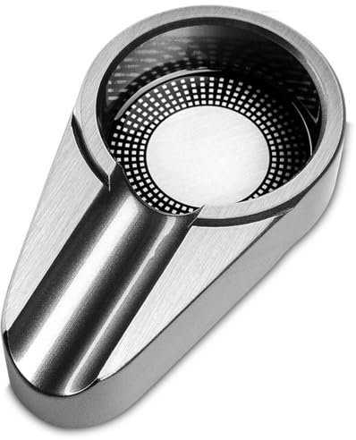 GZE-KODJFKPO Cenicero de Puros Cenicero de Metales clásicos Accesorios for cigarros al Aire Libre Regalos for Hombres, for Uso en Interiores, Mesa, Patio, hogar y Oficina(Silver)