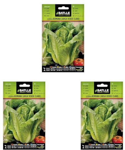 Semillas Batlle Lechuga Romana LARGA VERDE (Paquete de 3)