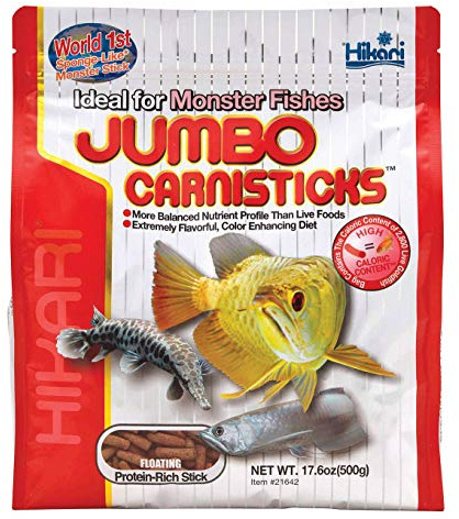 Hikari Tropical Jumbo Carnisticks Fish Food, 17.6 oz (500g)