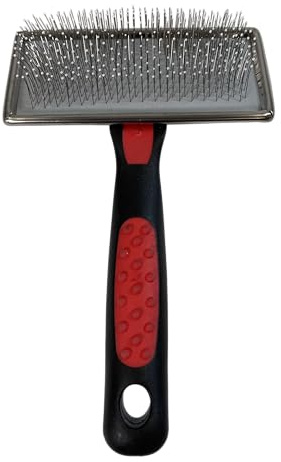 Ryan's Pet Supplies Paw Brothers Soft Flat Slicker Brush for Dogs, Grooming Brush Small and Medium Dogs, Coated Tips, Gentle on Skin, Maximum Coverage, Medium