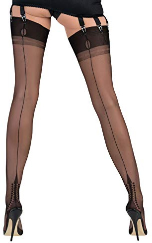 Gio Echte Nahtnylons Nahtstrümpfe 100% Nylon in Neue Model MEMPHIS Gr. XS bis XL (8,5 bis 11) (10)