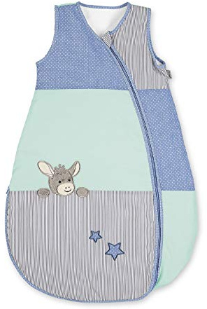 Sterntaler Saco de dormir de verano para bebés, Burro Emmi, Cremallera, Talla: 110 cm, Multicolor