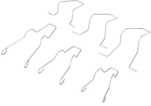 Qiilu 5ZHSFULLKIT 6 Pezzi Clip a Molla di Fissaggio per Faro Clip a Molla di Ritegno della Lampadina Fari in Acciaio Anabbagliante Testa Lampadina Morsetti a Molla di Fissaggio