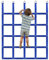 WOTEG Climbing Net For Kids Outdoor - Portable Cargo Rope Obstacle Webbing With Buckles | Set Climber Attachments, Outdoor Toys For Gym, Jungle, Tree House