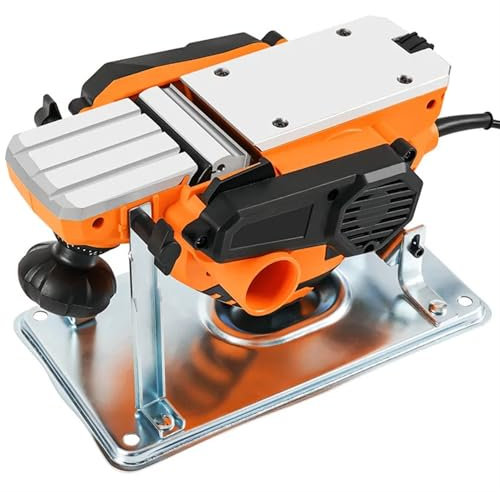 JOXLOVER Cepilladora abatible portátil con Soporte abatible, cepilladora eléctrica doméstica, Mesa guía for Bancos de carpintería, Herramientas Herramienta cepilladora