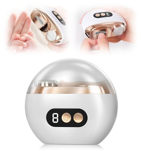 Coupe Ongle Electrique, Rechargeable USB Coupe-ongles électrique automatique, 2 En 1 Coupe Ongle Lime a Ongle Electrique, Faible bruit avec Lumière LED Pour Bébés Adultes Personnes Âgées (blanc)