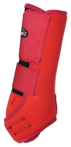 Tough 1 Economy Vented Front Sport Boots, Red, Medium