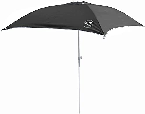 Taylor Made Anchorshade III Boat Shade, Black, 6' x 6', Adjustable Aluminum Pole to 8 Feet, UV-Treated Fade-Resistant Nylon, Market-Style Top, Carrying Case, Fits Most Boats and Benches – 22049