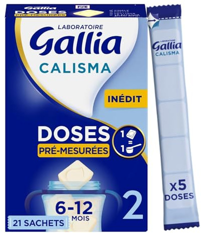 Laboratoire Gallia – Lait en poudre Calisma 2 (6-12mois) DOSES PRÉ-MESURÉES, SIMPLE, PRÉCIS, PRATIQUE - 21 sachets de 5 doses (504g)