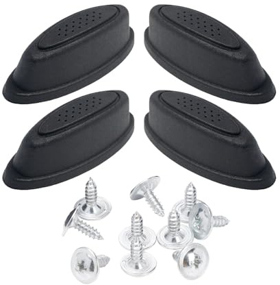 Dickly Pies laterales del soporte del equipaje, soporte del perno inferior del equipaje, almohadillas negras para los pies, reemplaza, pies del soporte