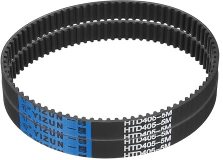 sourcing map 2pcs HTD-5M Rubber Timing Belt 81 Teeth, 405mm Pitch Length x 15mm Width x 3.6mm Height, Closed Loop Pulley Timing Belt