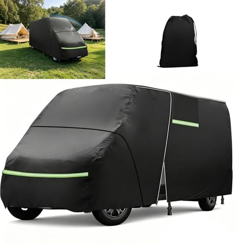Funda Coche Exterior Compatible con Fiat Ducato 2006-2024 L2H2 Van, Funda para Coche Exterior, Protección Todo Tiempo, Impermeable, Aislante Térmico y Reflectante UV, con Correas Antiviento, Bolsa