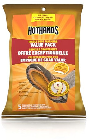 HotHands HFINS5PRUPDQE Einlegesohlen/Fußwärmer zum Aufkleben, Vorteilspack (5 Paar)