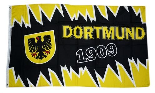 Flagge Fahne Dortmund Zacken 90 x 150 cm