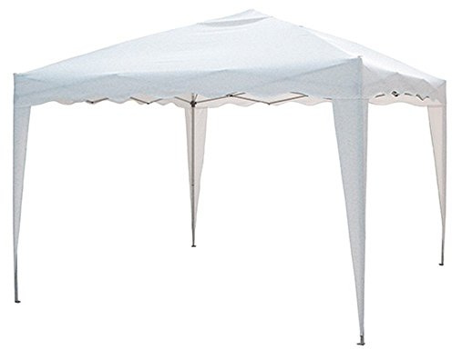 FP-TECH - GAZEBO PIEGHEVOLE GIARDINO 3X3 AUTOMATICO RICHIUDIBILE FISARMONICA STAND FIERA VERDE O BIANCO (Gazebo Bianco)
