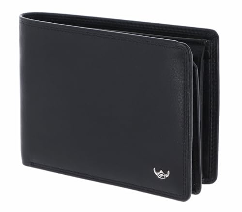Golden Head Leder Geldbörse Polo RFID Protect Scheintasche mit Geheimfach 1159 Schwarz