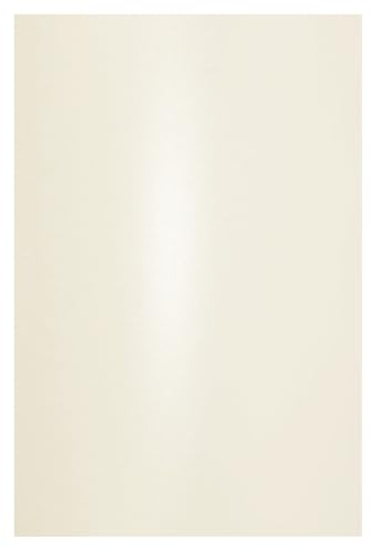 Netuno 100x Bastelkarton Perlmutt Creme DIN A4 21 x 29,7 cm 300g Aster Metallic Cream Perlmuttkarton doppelseitig glänzend Glanzkarton Creme für Hochzeit Geburtstag Taufe Karten
