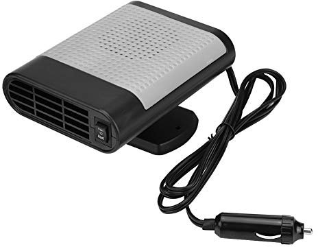 Innenraumheizung Auto Heizungslüfter, Auto Heizlüfter Heizgerät Heizung Entfroster 12V Tragbare Elektrische Scheibenheizung Trockner Windschutzscheiben-Entfroster Demister (Schwarzgrau)