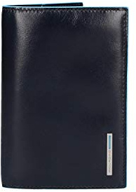 PIQUADRO – Porta Passaporto Pelle 9 cm – Pelle di Qualità – Colore Blu Notte – Donna/Unisex