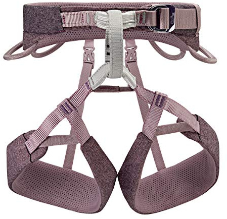 PETZL Selena C055BA03 - Arnés de escalada para mujer, poliamida, polietileno, aluminio, talla L, cintura: 84-92 cm, trabillas para las piernas: 57-62 cm, color violeta