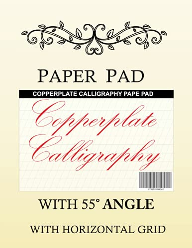 ASK Copperplate Calligraphy Paper Pad with 55 degree Slant Angle: Horizontal pad version | Heavyweight Paper | Hand Lettering Practice Pad | ... inches (ASK Copperplate Calligraphy Books)