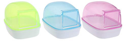 Max-Tonsen Hamster Sauna Sandbad Zimmer Baden Badezimmer Toilette Kunststoff Farbe zufällig Kleintier Kaninchen Chinchilla Toilettenreinigung