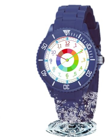Orologio per bambini,Orologio per bambini per ragazzi e ragazze,orologio da polso educativo per bambini,orologio analogico con lunetta girevole,facile da imparare a leggere, Full HD 1080P Home