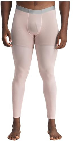 iEFiEL Herren Leggings Fitness Strumpfhosen Elastischer Bund Hosen Bulge Pouch Nahtlose Pants Transparent Unterhosen Lang Nackt XL