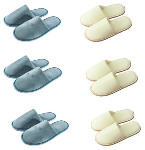 Teceyfeet Set di 4-6 Paia di Pantofole da Casa Invernali ed Estive - Ciabatte Ospiti Lavabili - Scarpe Interne Casual per Uomo e Donna