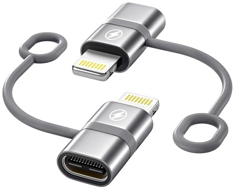 Adattatore USB C a Lightning 2 Pezzi, Adattatore Lightning USB C PD 36W Ricarica Rapida per iPhone 14 Pro 13 12 11 X XR XS,iPod e altri Dispositivi Light ning,Supporta Ricarica e Sincronizzazione Dati