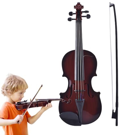 Violon Jouet, Violon Instrument Musical Bébé, Instrument de Musique Enfant Réglable pour Débutants Garçons Filles Famille Maison Voyage Anniversaire Collection