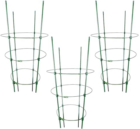 Jaula para Tomates - Torre de jardín - Rejilla - estacas de Apoyo para Plantas, Marco de Soporte para Flores, para Exteriores, Verduras, de Vino, macetas, terraza, Estructura de jardín para