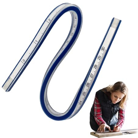 Règle de courbe flexible - PVC 11,81x0,39 pouces | Règle flexible en forme de serpent : outil de mesure de dessin, ingénierie artisanale multifonction et conception architecton
