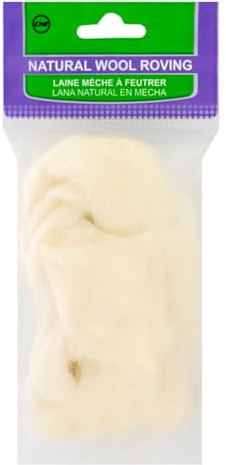 Clover Natural Wool Roving, Off White - 7920
