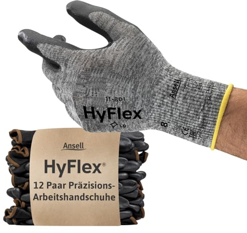 HyFlex 11-801 Multipurpose Gloves - Lightweight, Grip and Comfort, Size XX Large (pack of 12)