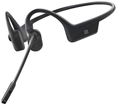 AFTERSHOKZ OpenComm Casque stéréo sans Fil avec Microphone à Perche antibruit Bluetooth 5.0 Noir