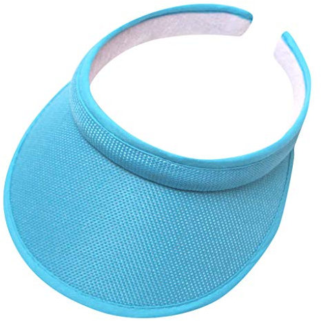 Unisex Visor Schirmmütze Sonnenvisor Sonnenschutz Sonnenhut Strandvisor Herren Damenvisor Baseball Kappe Visor Cap Baseball Golf Cap Sonnenblenden Sommerhut mit großer Krempe (Blau, One Size)