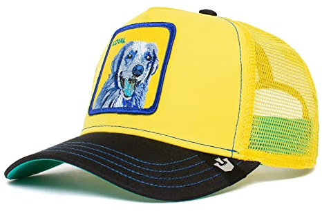 Goorin Bros. The Farm Acid Trip Collection Unisex verstellbare Trucker-Kappe, Gelb (Hundetour), Einheitsgröße