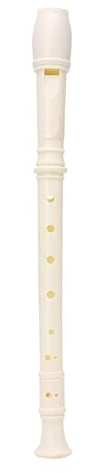 skola blockflöjt Sopranblockflöjt Med 8-håls Fingersättning Plastinstrument Musikal Sopranblockflöjt Lång Flöjt 8 Hål (Color : White)
