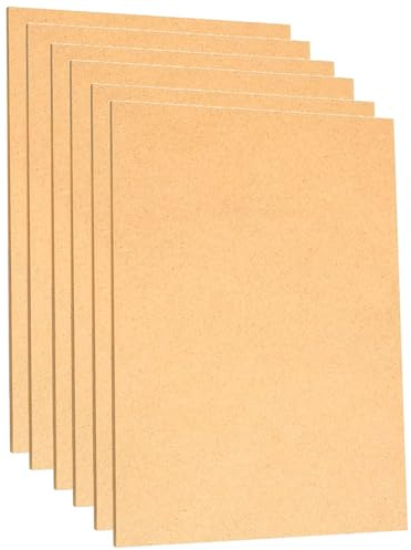 Tradineur - Pack de 6 Tablas de Marqueteria - Densidad Media - Fabricado en madera MDF - Ideal para la decoración y manualidades - 20x30 cm - Grosor: 0,3 cm