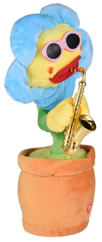 Eoixuqba 30cm Dancing Cactus Singing Sunflower Singing Flower Dancing Music Plush Sunflower Toy Mobile Function Funny 80 Songs With Lights Speaking Interactive Toy Birthday For Kids