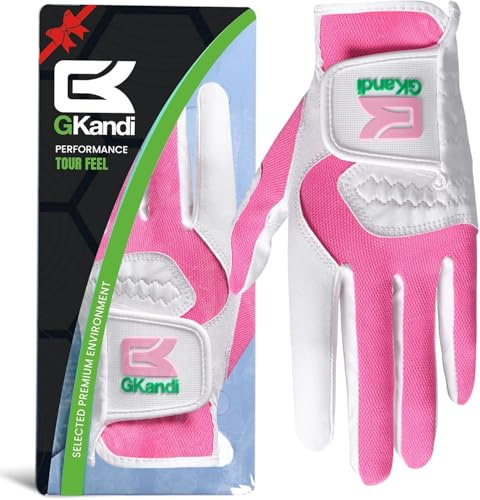 XJBTBA Golfhandskar Dam Vänster Hand Höger Regngrepp Mesh Microfiber Value Pack, Dam Golfhandske Våt Varmt Coolt väder i alla väder Andas Passform Liten Medium Stor