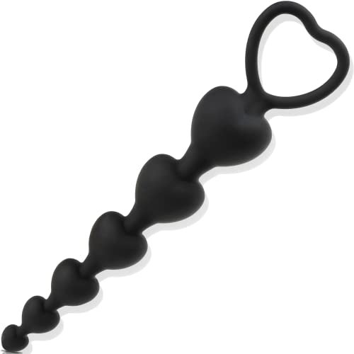 Anal Beads 6⌀1,2-3,2 cm Analplug# für männer Analspielzeuge Anal balls Analkugeln für Frau & Männer Silikon Analperlen 18cm Gesamtlänge Anal toys Ergonomischer Griff zum Halten Anal toy FOPS A44