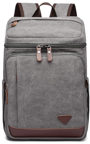 DORRISO Elegant män Laptop-ryggsäck Mode Reseryggsäck Pojke Skola Stor ryggsäck College-ryggsäck Passar 15,6 tums bärbar datorväska Vandring Företag Casual Semester Canvas Dagsäck