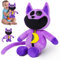 Qingxiaotu Cat nap,Smiling Critters,Lächelnde Critters Plush,Plushies Peripherie Spielzeug,Cute Cat Nap Cartoon Stuffed Anime Plush Toy for Game Fans Kids Birthday Gift (Lila Lächeln Katze)