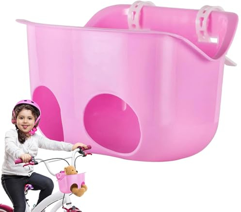 Girls Bike Baskets, Kids Basket Doll Seat Front Basket For Doll, Kids Bike Basket Doll Bikes Seat With Straps Bicycles Kids Accessories For Tricycle Stroller 21x15x14cm