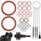Set di 34 Guarnizioni di Manutenzione, Guarnizione O-Ring Kit di Manutenzion in Silicone per Valvola del Vapore e Valvola di Uscita, Guarnizioni O-Ring adatta per Macchine da Caffè Saeco