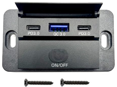 Asukohu Presa di corrente USB compatta con ricarica rapida per dispositivi multipli per auto facile installazione ABS per camper e autobus elettronica automobilistica