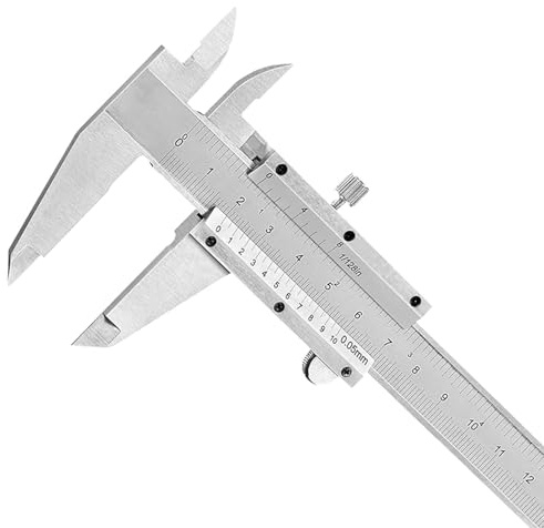 Kesiku Dual Scale Vernier Caliper 200mm, Calipers Measuring Tool, Precision Stainless Steel Vernier Gauge for DIY/Household/Industrial Use, Accuracy 0.05mm