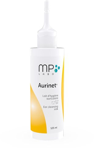 MP Labo Aurinet® 125 ml - Lait d'Hygiène Auriculaire pour Chien et Chat - Formule à Base de Plantes